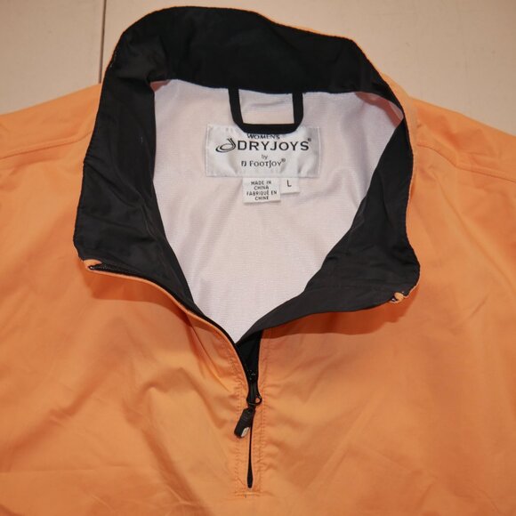 DryJoys by FootJoy Womens Short Sleeve 1/4 Zip Windbreaker Jacket Size Large - Picture 4 of 6
